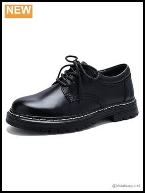 Leather Oxford Shoes Lace Up Slip Resistant Comfort Work Business Dress